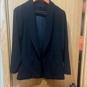 Torrid size 2 Black Blazer with Shawl Collar and Structured Silhouette